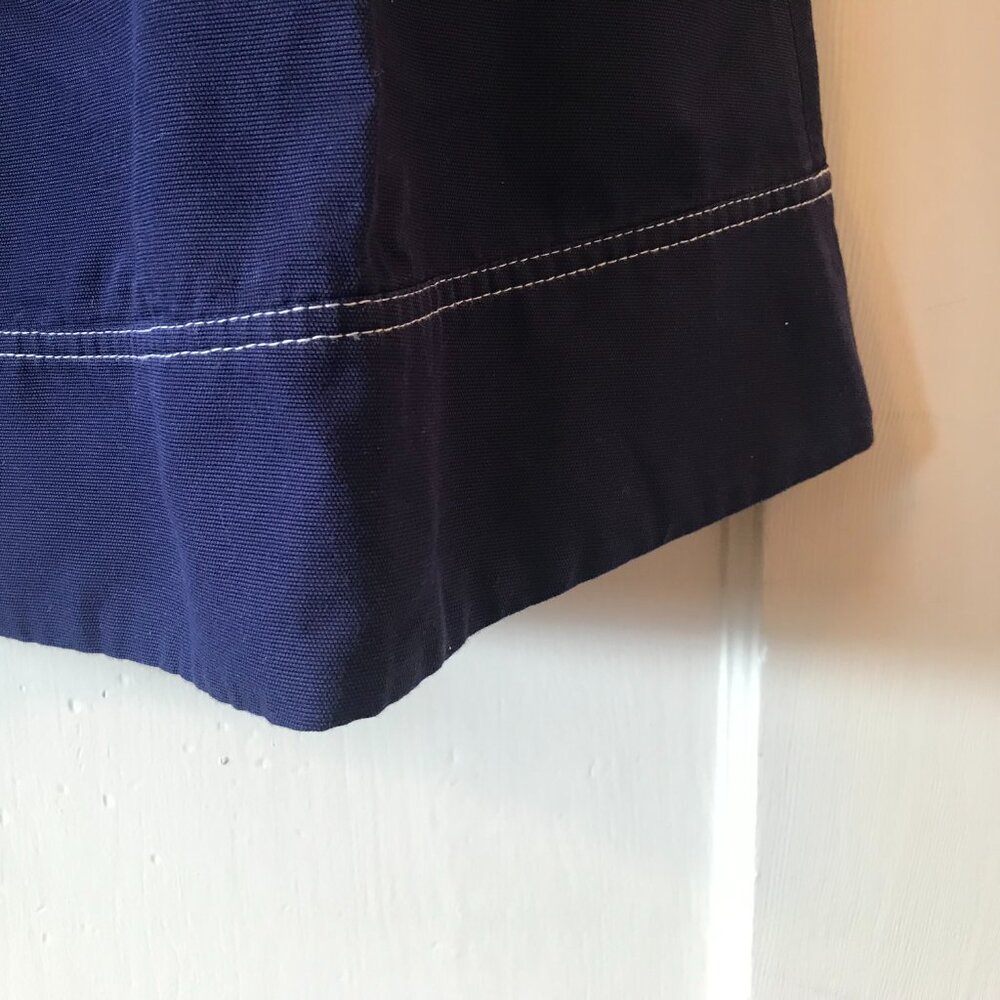 & Other Stories | Navy Cotton Lace-Up Dress 6 - Picture 6 of 9